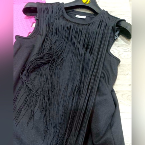 Noisy May Black Fringe Mini Dress - Picture 2 of 3